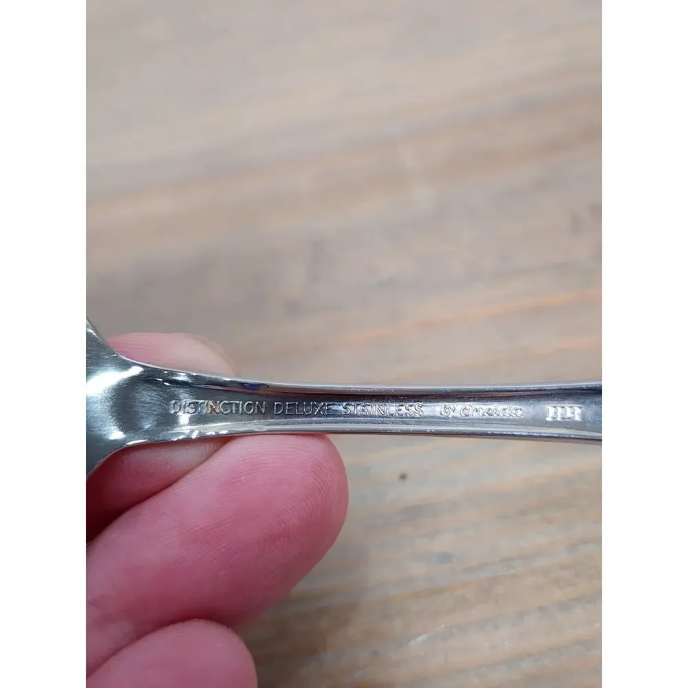 5 Distinction Deluxe Stainless By Oneida HH MANSION HALL Flatware Spoons